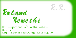 roland nemethi business card